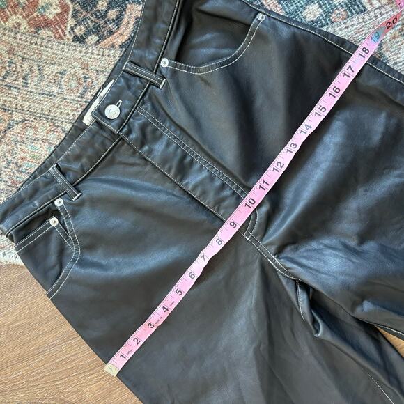 Free People It Factor Vegan Leather Straight Leg Pants - Picture 7 of 10